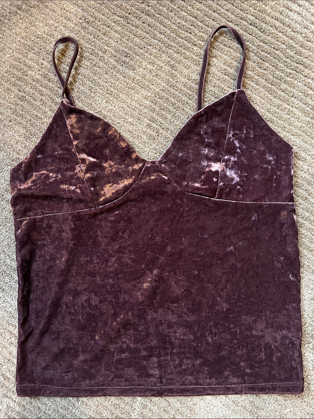 American Eagle Velvet Spaghetti-Strap Cami NWOT